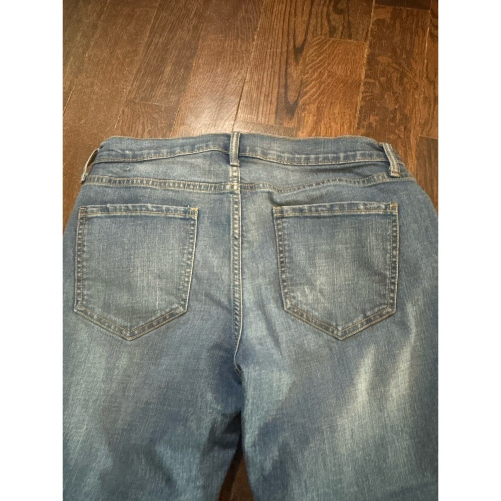 Old Navy Mid Rise Boyfriend Skinny Jeans Med Wash Cuffed Hem Size 8 - Picture 6 of 6